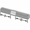 Bsc Preferred 18-8 Stainless Steel Threaded on Both Ends Stud M8 x 1.25mm Thread Size 20mm Thread len 50mm Long 92997A218